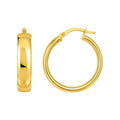 14K yellow gold wide wedding band ring, 6mm face with smooth rounded profile