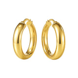 14k Yellow Gold Wedding Band Hoops (6x25mm) thumbnail 2