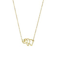 14K yellow gold elephant pendant necklace with no set stones