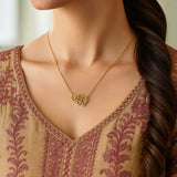 14k Yellow Gold Elephant Necklace thumbnail 2