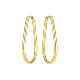14k Yellow Gold Endless Pear Hoop Earrings thumbnail 2