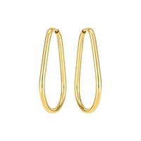 14k Yellow Gold Endless Pear Hoop Earrings