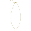 14K yellow gold small bow necklace pendant