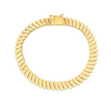 14k Yellow Gold Rib Link Bracelet (7.00 mm) thumbnail 2