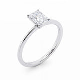1 1/2 Carat Radiant Lab Grown IGI G/VS1 Diamond Solitaire Ring in 14K White Gold thumbnail 2