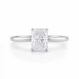 1 1/2 Carat Radiant Lab Grown IGI G/VS1 Diamond Solitaire Ring in 14K White Gold thumbnail 3