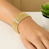 14K Yellow Gold Large Cobblestone Link Bracelet (22.90 mm) thumbnail 3