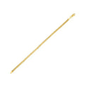 14K yellow gold Bismark chain in a 3.50 mm flat woven link pattern