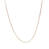 18k Rose Gold Diamond Cut Cable Link Chain (0.80 mm) thumbnail 2