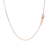 18k Rose Gold Diamond Cut Cable Link Chain (0.80 mm) thumbnail 3