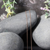 18k Rose Gold Diamond Cut Cable Link Chain (0.80 mm) thumbnail 4