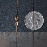 18k Rose Gold Diamond Cut Cable Link Chain (0.80 mm) thumbnail 7