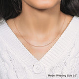 18k Rose Gold Diamond Cut Cable Link Chain (0.80 mm) thumbnail 9