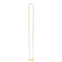 14k Yellow Gold Elongated Link Paperclip Necklace