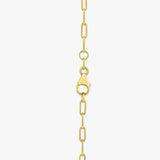 14K Yellow Gold Multi Gemstone Paperclip Necklace (1.50 mm) thumbnail 4