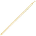 10K yellow gold Cleopatra link bracelet with secure clasp