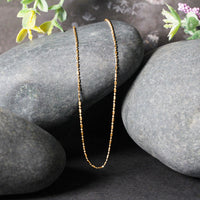14k Yellow Gold Diamond-Cut Bead Chain (0.90 mm)