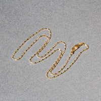 14k Yellow Gold Diamond-Cut Bead Chain (0.90 mm)