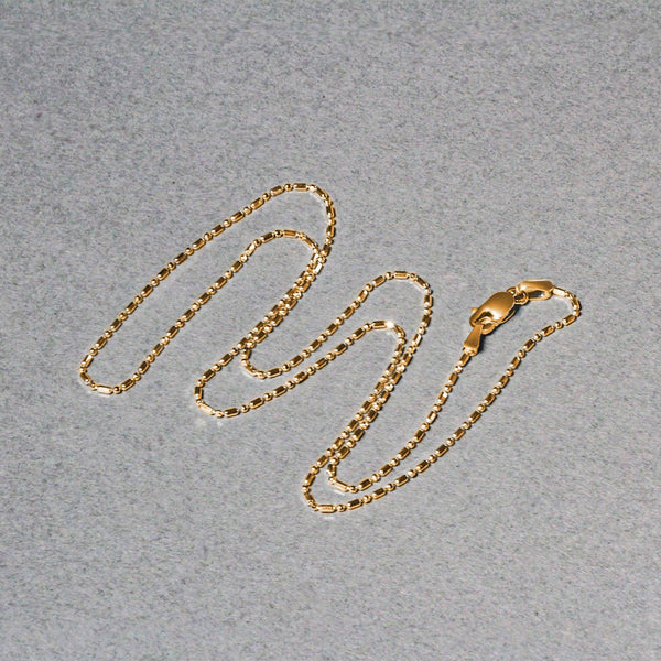 14k Yellow Gold Diamond-Cut Bead Chain (0.90 mm)