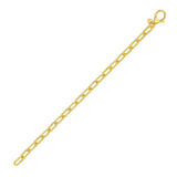 14K Yellow Gold Charm Lock Paperclip Chain thumbnail 3
