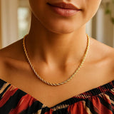 14k Yellow Gold Light Rope Chain (3.00 mm) thumbnail 3