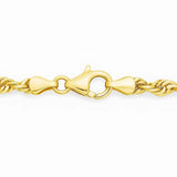 14k Yellow Gold Light Rope Chain (3.00 mm) thumbnail 5