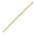 14K yellow gold snake chain with rounded 3.30 mm oval link construction