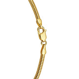 14K Yellow Gold Lite Oval Snake Chain (3.30 mm) thumbnail 4