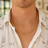 14K Yellow Gold Lite Oval Snake Chain (3.30 mm) thumbnail 5