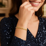 10K Yellow Gold Deco Link Bracelet thumbnail 4