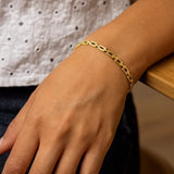10K Yellow Gold Deco Link Bracelet thumbnail 7