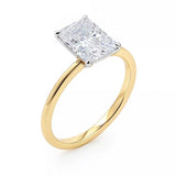 2 Carat Radiant Lab Grown IGI G/VS1 Diamond Solitaire Ring in 10K Yellow Gold thumbnail 2
