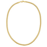 14K Yellow Gold Lite Oval Snake Chain (4.50 mm) thumbnail 2