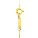 14k Yellow Gold High Polish Linked Mother of Pearl Circles Necklace thumbnail 5