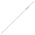 18K white gold cable chain with fine 1.30 mm interlocking oval links