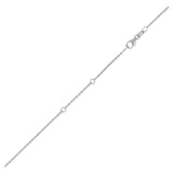 18K white gold cable chain with fine 1.30 mm interlocking oval links thumbnail 1