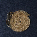 10K yellow gold wheat chain 0.6mm with braided four-strand link texture