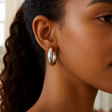 Sterling Silver Round Hoop Earrings thumbnail 3