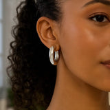 Sterling Silver Round Hoop Earrings thumbnail 4