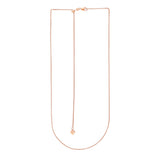 14k Rose Gold Adjustable Wheat Chain (1.00 mm) thumbnail 2