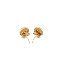 Load image into Gallery viewer, 14k Yellow Gold Textured Flat Style Stud Earrings(6mm)