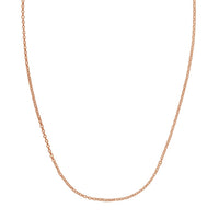 Double Extendable Cable Chain in 14k Roee Gold (1.40 mm)