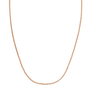 Double Extendable Cable Chain in 14k Roee Gold (1.40 mm)