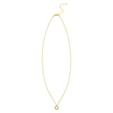 Classic 14K Yellow Gold Petite Diamond Circle Necklace thumbnail 2