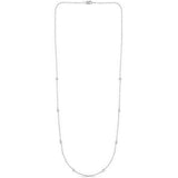 14K White Gold Diamonds by the Yard Necklace thumbnail 2