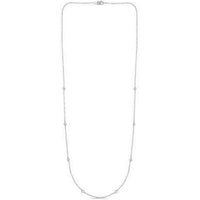 14K White Gold Diamonds by the Yard Necklace