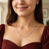 14K White Gold Diamonds by the Yard Necklace thumbnail 4