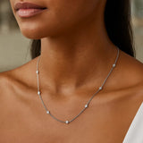 14K White Gold Diamonds by the Yard Necklace thumbnail 5