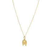 Heart and Horse Necklace in 14K Yellow Gold thumbnail 1