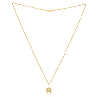 Heart and Horse Necklace in 14K Yellow Gold